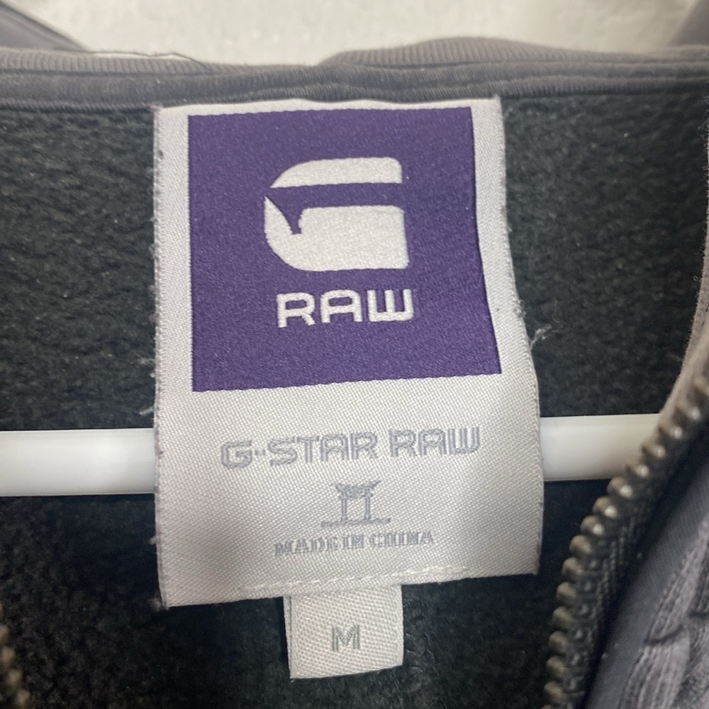 G STAR RAW Full Zip Gray Hoodie Size M - Picture 6 of 9